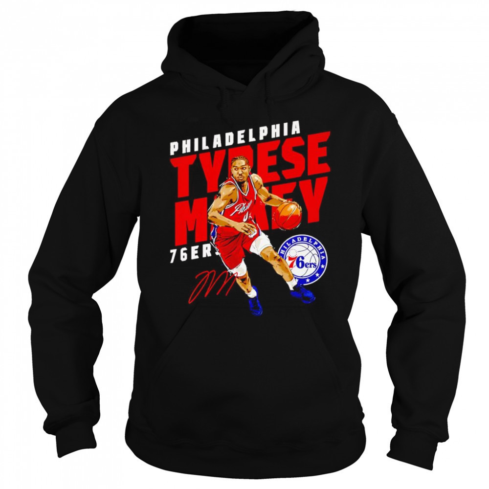 Tyrese Maxey Philadelphia 76ers Slant shirt Hoodie