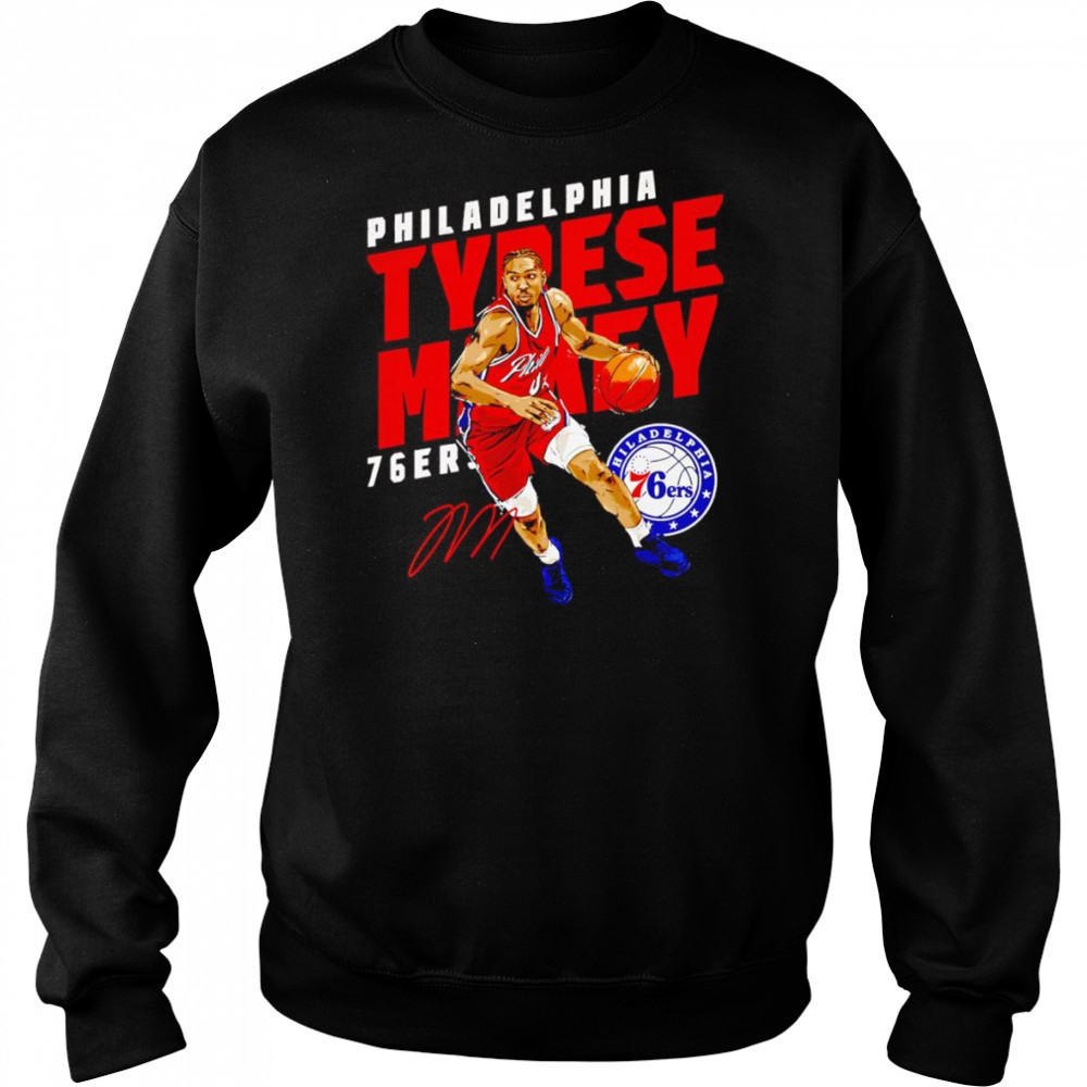 Tyrese Maxey Philadelphia 76ers Slant shirt Sweatshirt