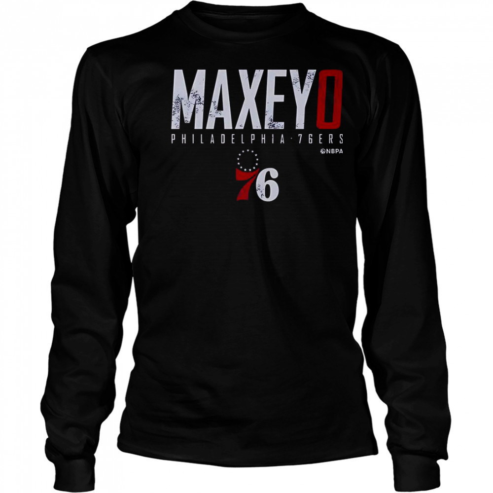 Tyrese Maxey Philadelphia 76ers T-Shirt Long Sleeved