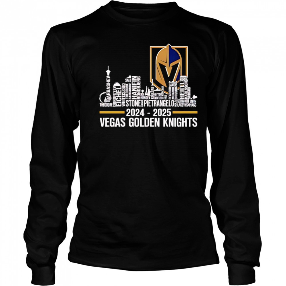 Vegas Golden Knights 2024 2025 City Skyline shirt Long Sleeved