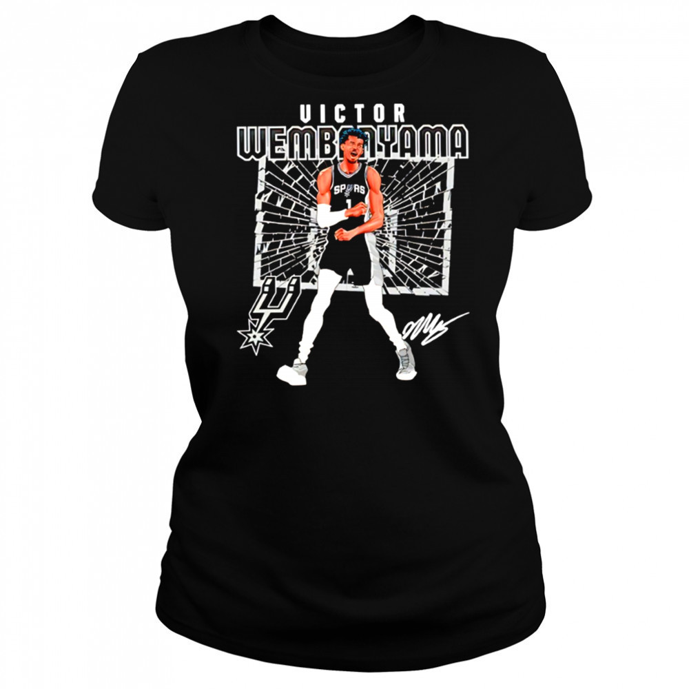 Victor Wembanyama 1 San Antonio Spurs NBA Basketball signature shirt Women's T-shirt