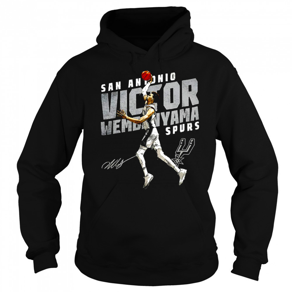 Victor Wembanyama San Antonio Spurs basketball player slant signature shirt Hoodie