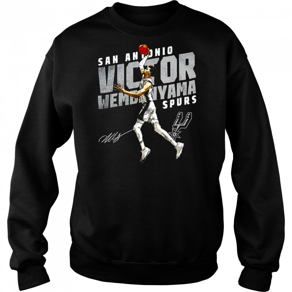 Victor Wembanyama San Antonio Spurs basketball player slant signature shirt Sweatshirt