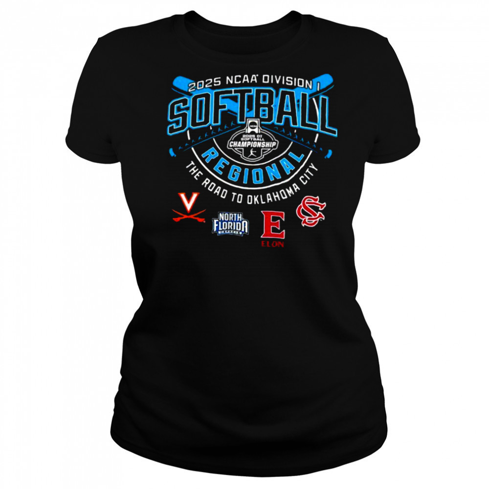 Virginia North Florida Elon Phoenix NCAA Division I Softball Regional 2025 shirt Women's T-shirt