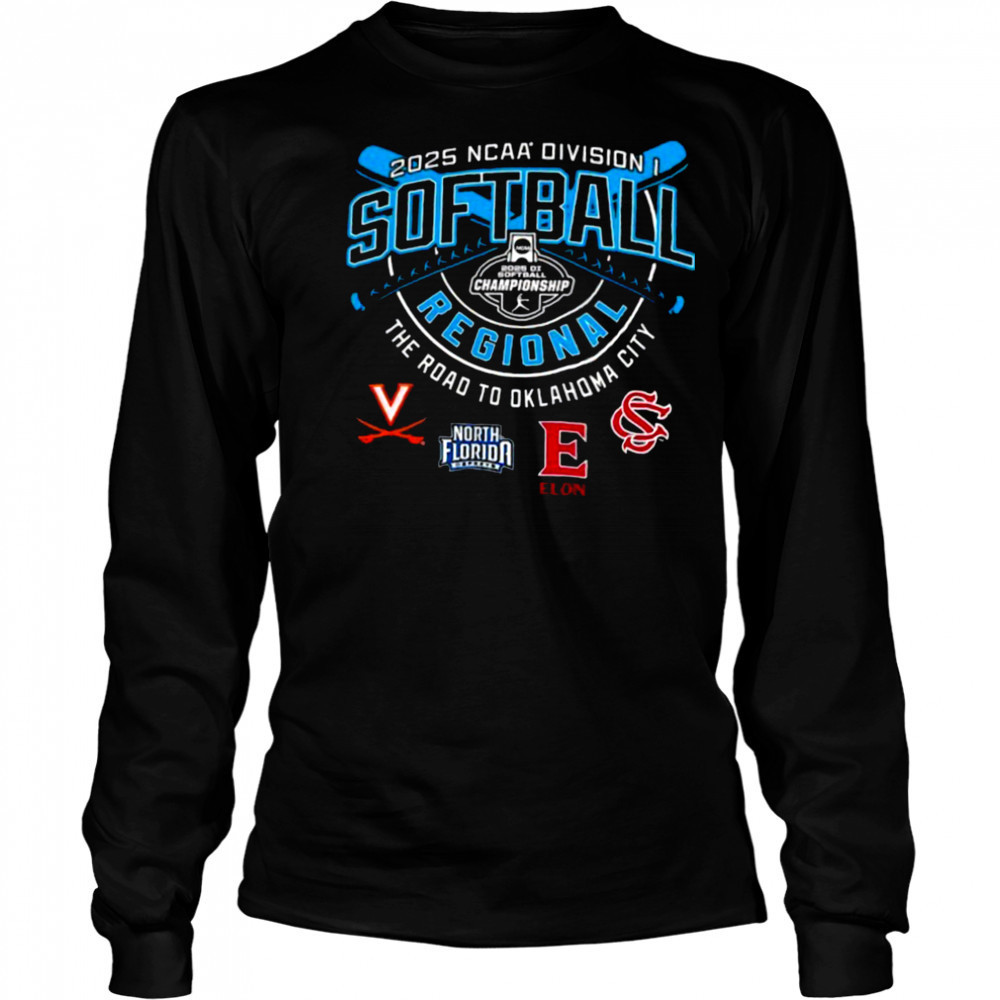 Virginia North Florida Elon Phoenix NCAA Division I Softball Regional 2025 shirt Long Sleeved