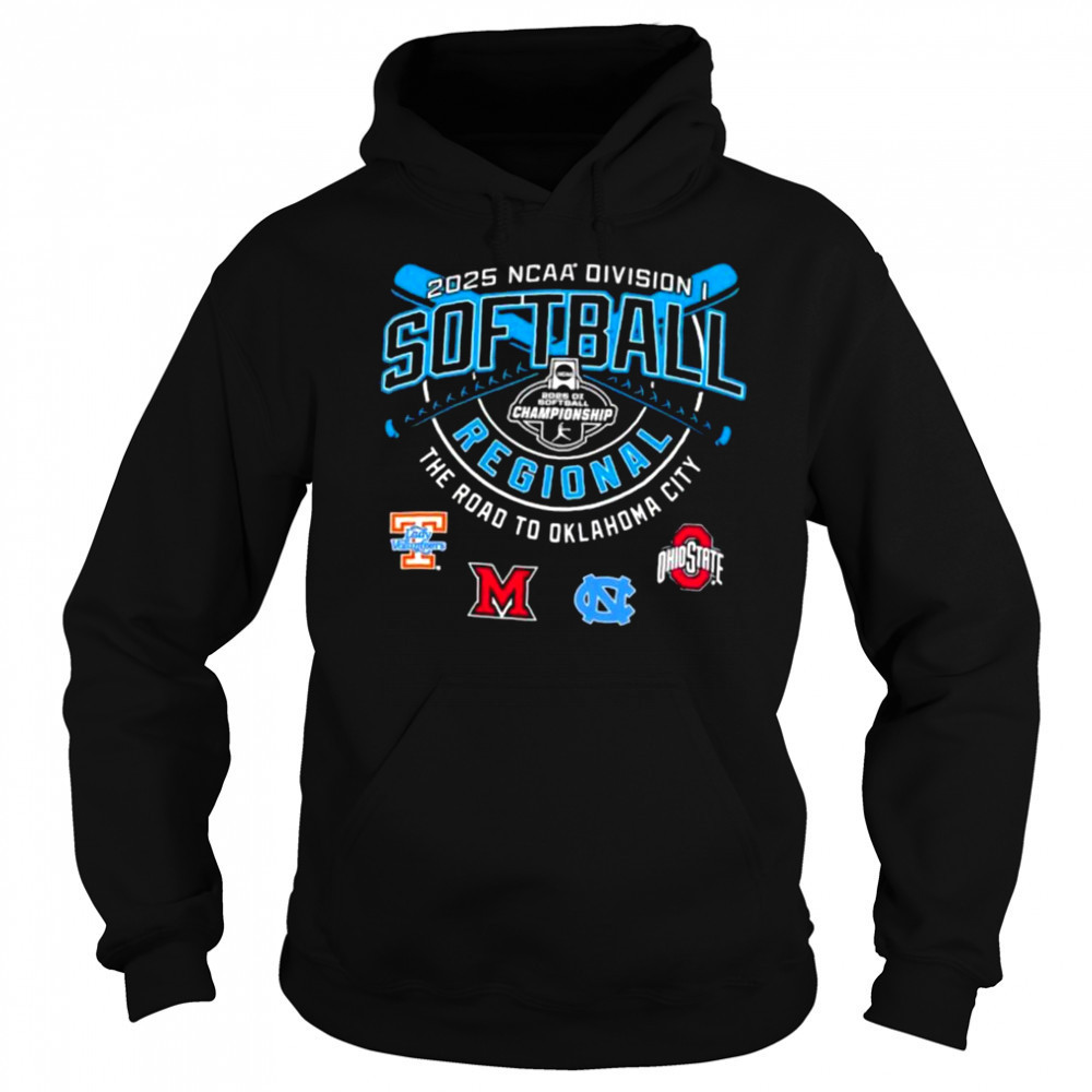 Volunteers Miami Redhawks North Carolina Ohio State NCAA Division I Softball Regional 2025 shirt Hoodie