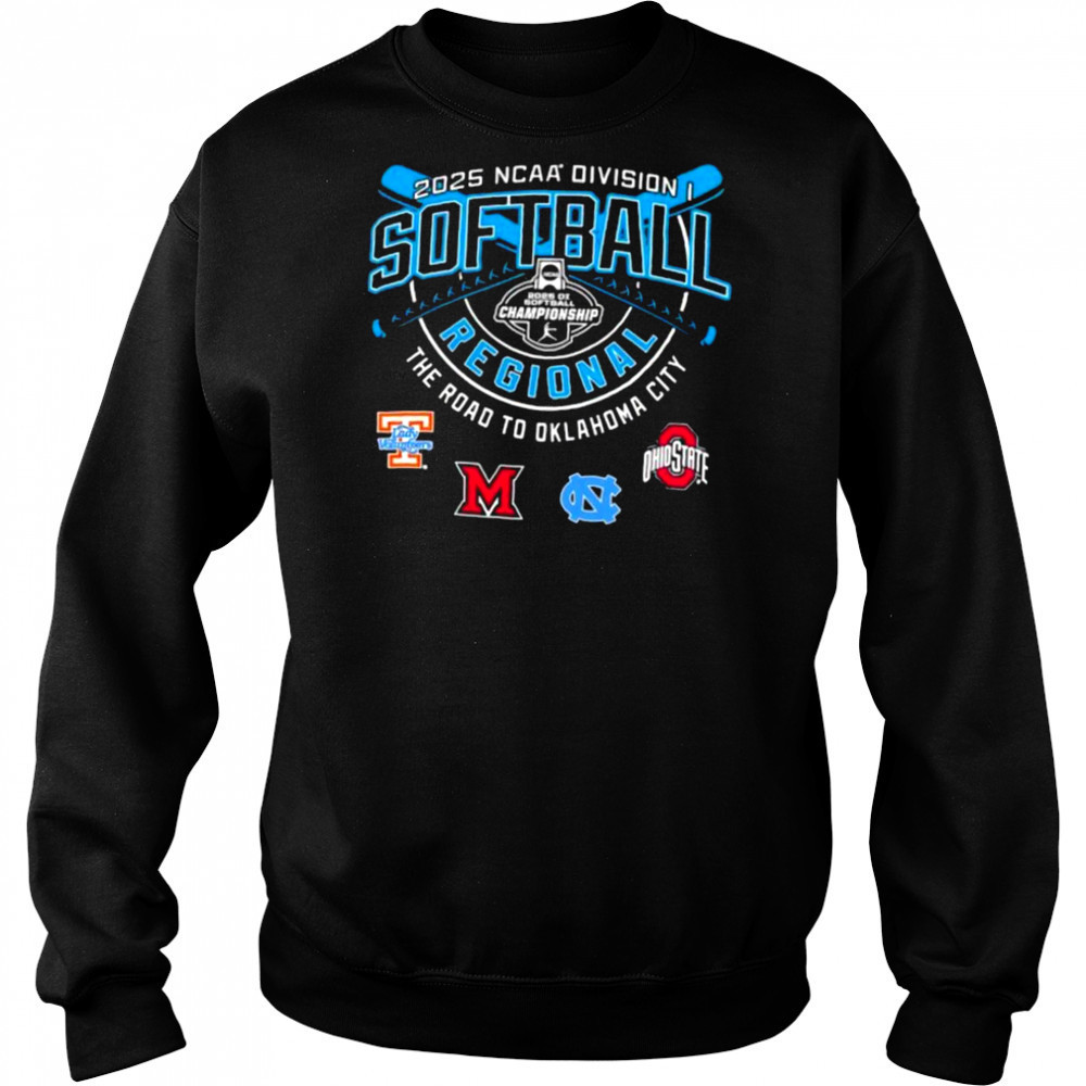 Volunteers Miami Redhawks North Carolina Ohio State NCAA Division I Softball Regional 2025 shirt Sweatshirt