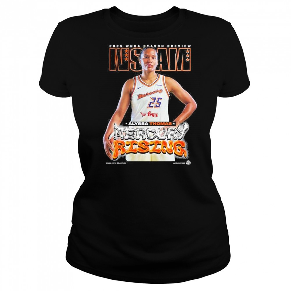 WSLAM Alyssa Thomas Phoenix Mercury SLAM 256 Mercury Rising 2025 WNBA Season Preview t-shirt Women's T-shirt