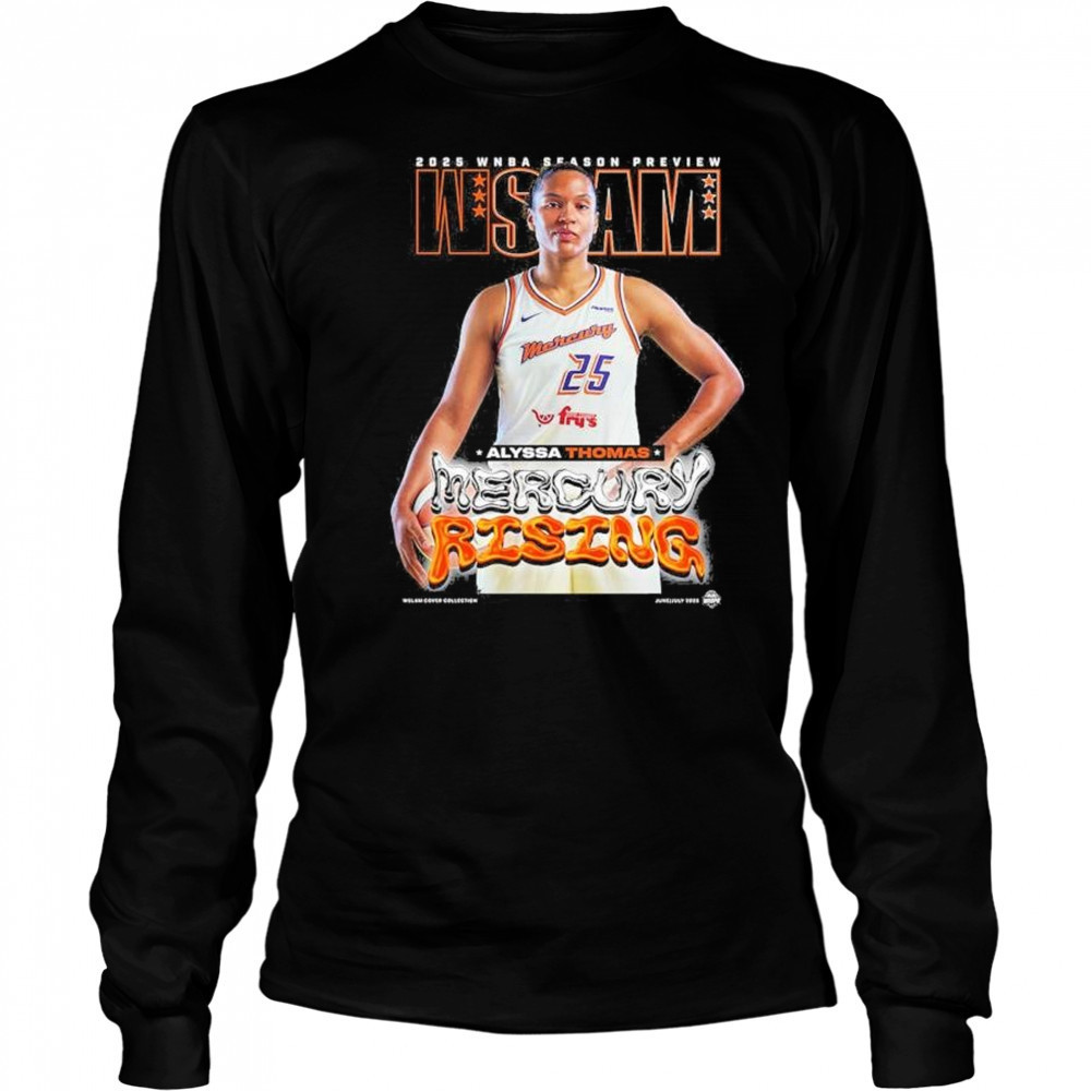 WSLAM Alyssa Thomas Phoenix Mercury SLAM 256 Mercury Rising 2025 WNBA Season Preview t-shirt Long Sleeved
