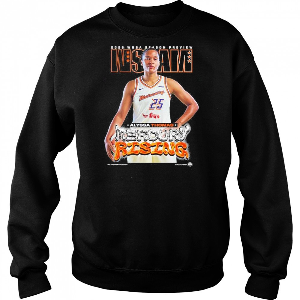 WSLAM Alyssa Thomas Phoenix Mercury SLAM 256 Mercury Rising 2025 WNBA Season Preview t-shirt Sweatshirt