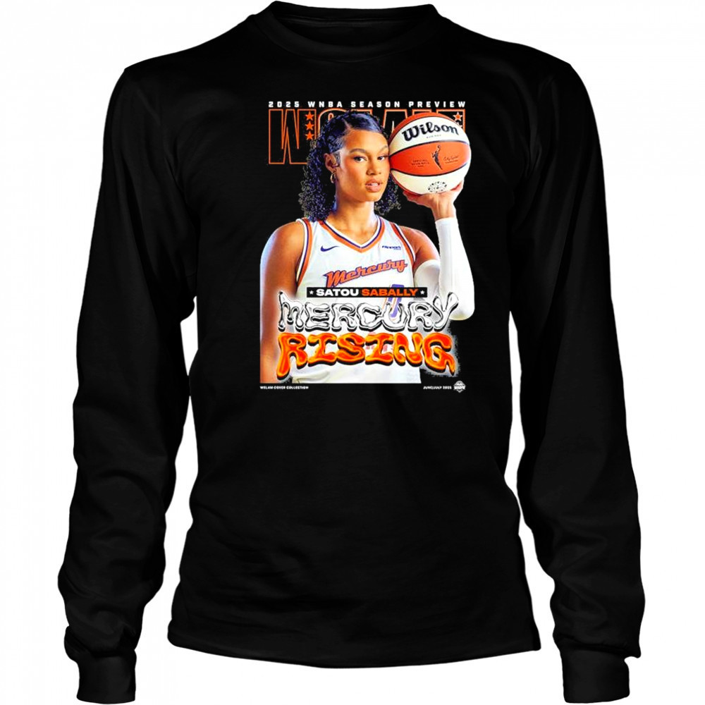 WSLAM Satou Sabally Phoenix acMercury SLAM 256 Mercury Rising 2025 WNBA Season Preview t-shirt Long Sleeved