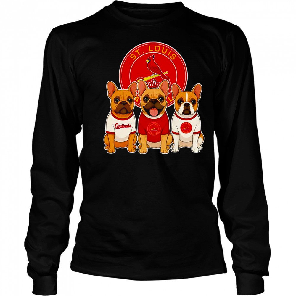 French Bulldogs St Louis Cardinals shirt Long Sleeved