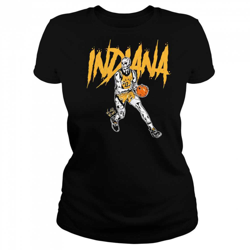 Indiana Pacers Basketball Skeleton retro shirt Women's T-shirt