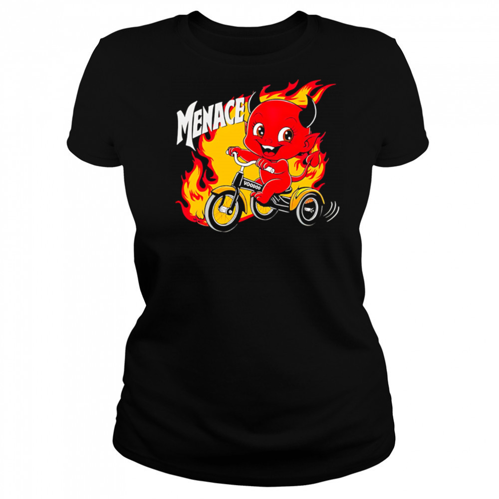 Menace Little Devils Ride A Bike Burning shirt Women's T-shirt