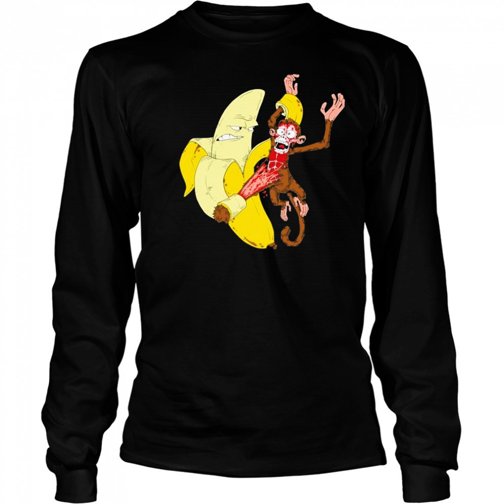 Monkey Peel Banana T-shirt Long Sleeved