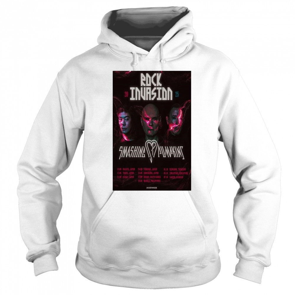 Smashing Pumpkin Rock Invasion Tour 2025 t-shirt Hoodie