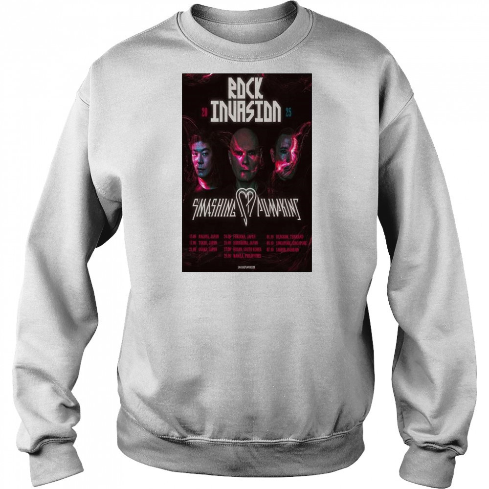 Smashing Pumpkin Rock Invasion Tour 2025 t-shirt Sweatshirt
