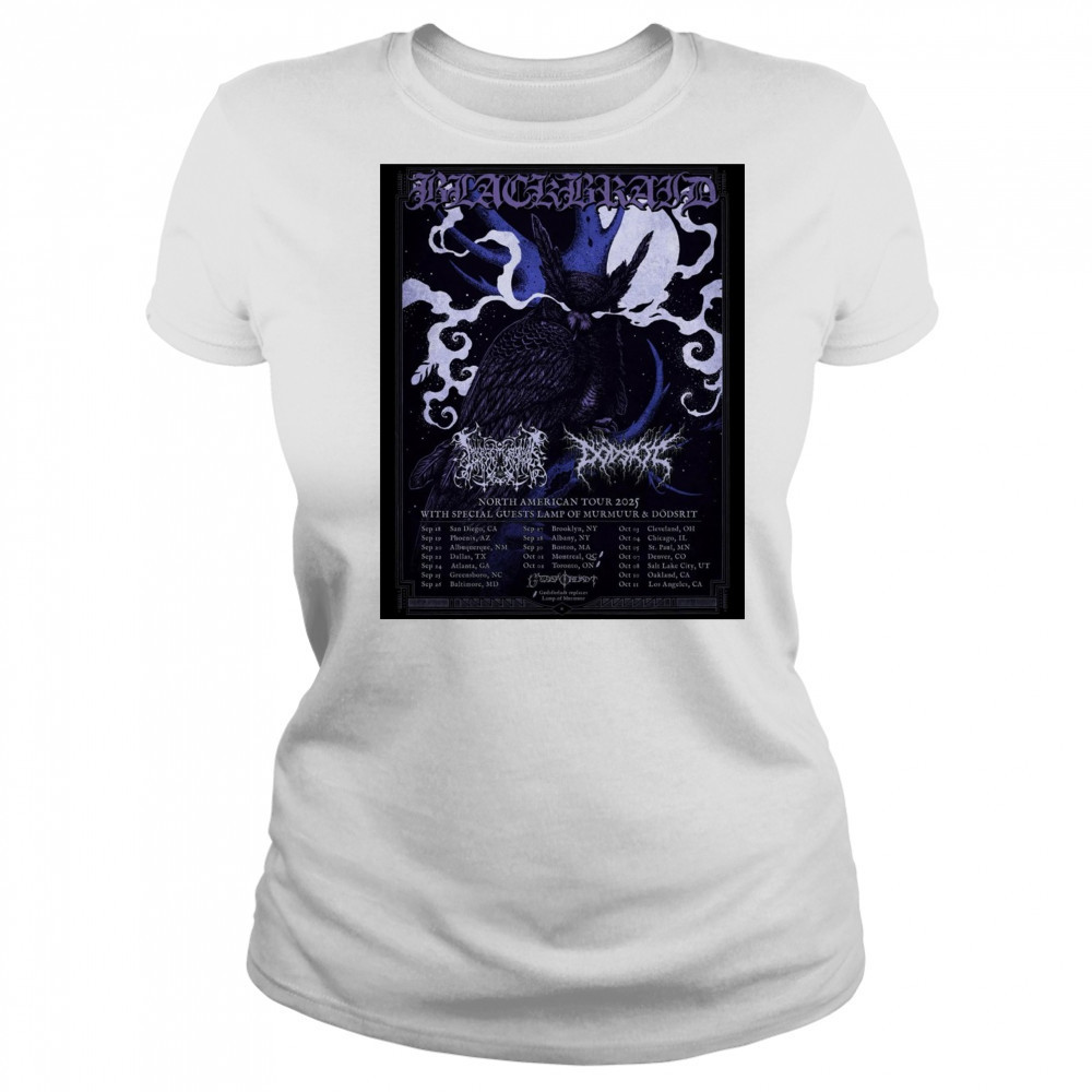 Blackbraid North American Tour Sept – Oct 2025 With Special Guests Lamp Of Murmuur & Dödsrit Poster t-shirt Women's T-shirt