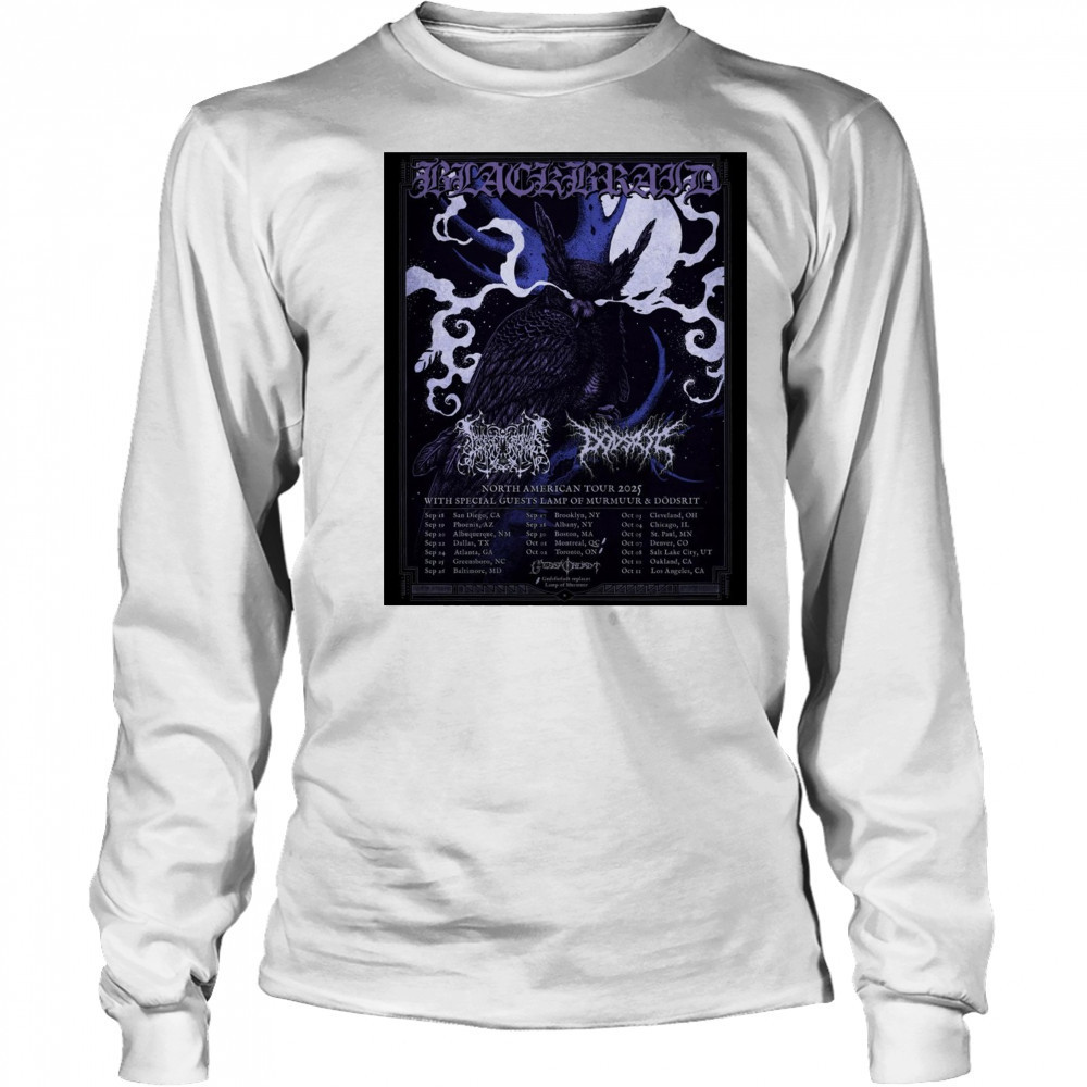 Blackbraid North American Tour Sept – Oct 2025 With Special Guests Lamp Of Murmuur & Dödsrit Poster t-shirt Long Sleeved