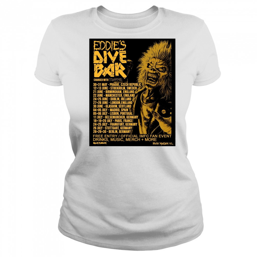 Eddie’s Dive Bar 2025 30-31 May Prague Czech Republic 12-13 June Stockholm Sweden Poster t-shirt Women's T-shirt