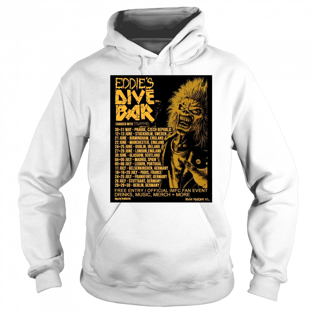 Eddie’s Dive Bar 2025 30-31 May Prague Czech Republic 12-13 June Stockholm Sweden Poster t-shirt Hoodie