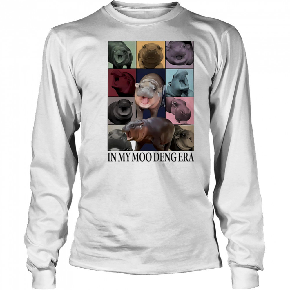 In my Moo Deng Era Hippo shirt Long Sleeved