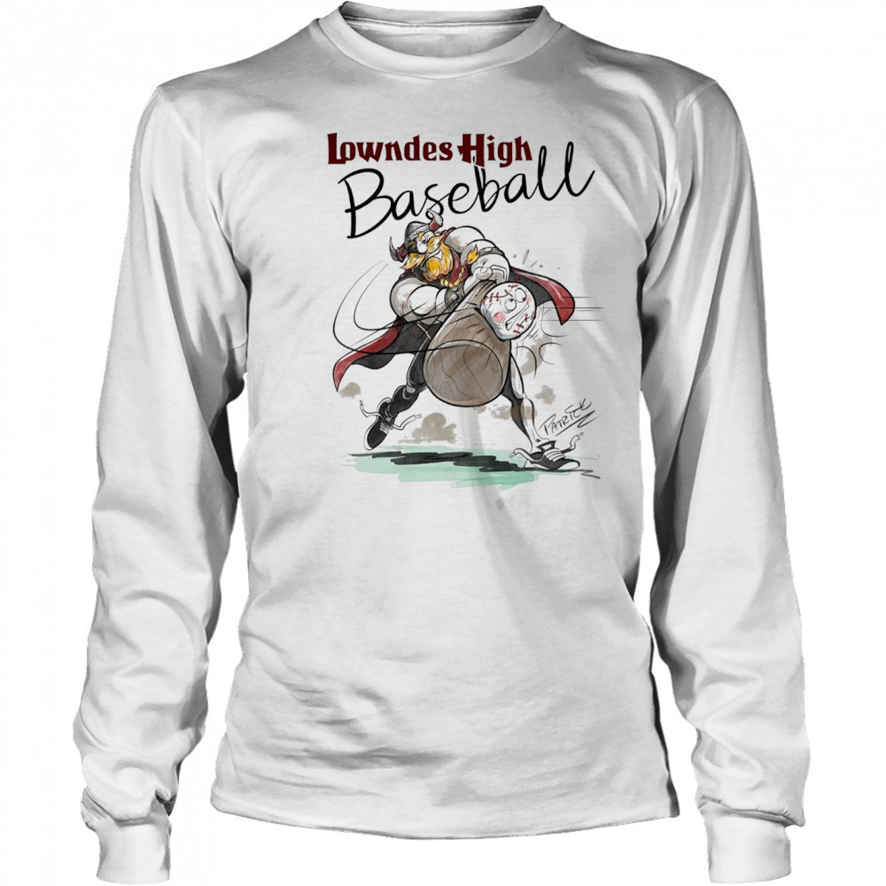 Lowndes High School Baseball Patrick Carlson Art t-shirt Long Sleeved