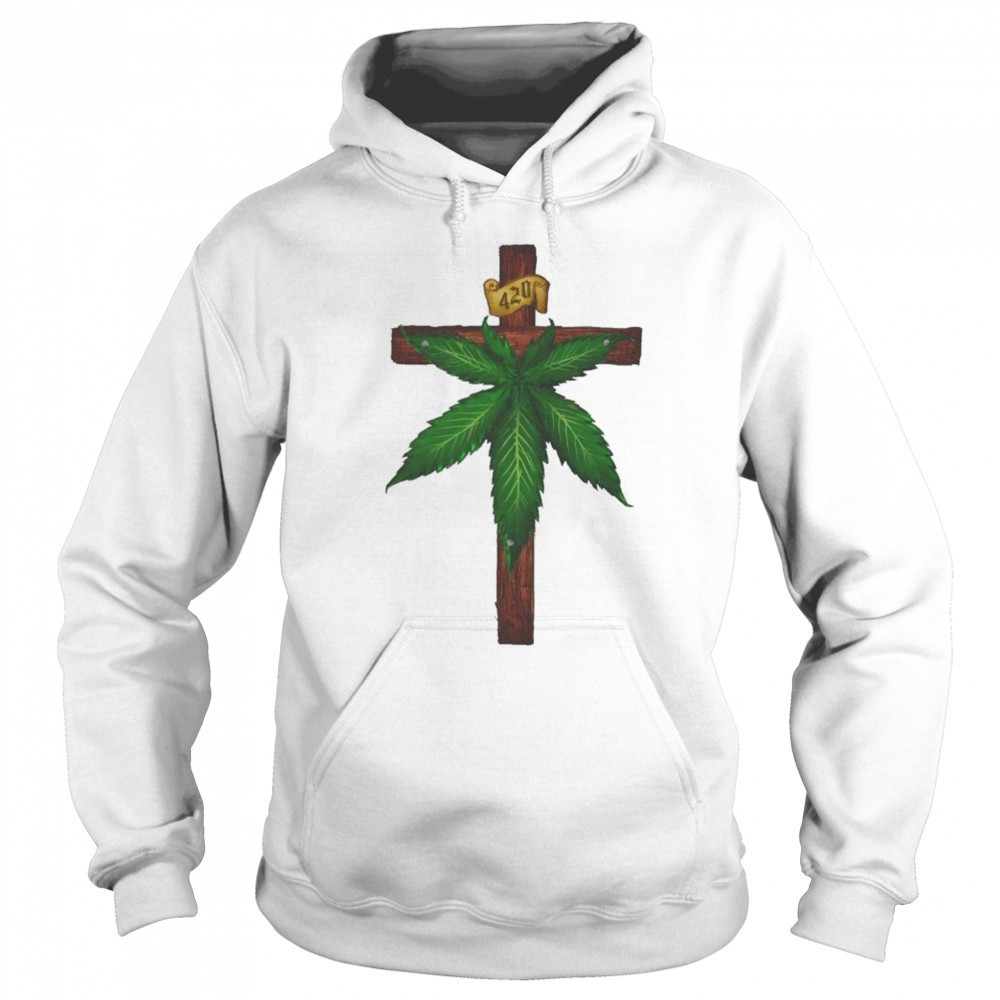 Marijuana Crucifixion T-shirt Hoodie