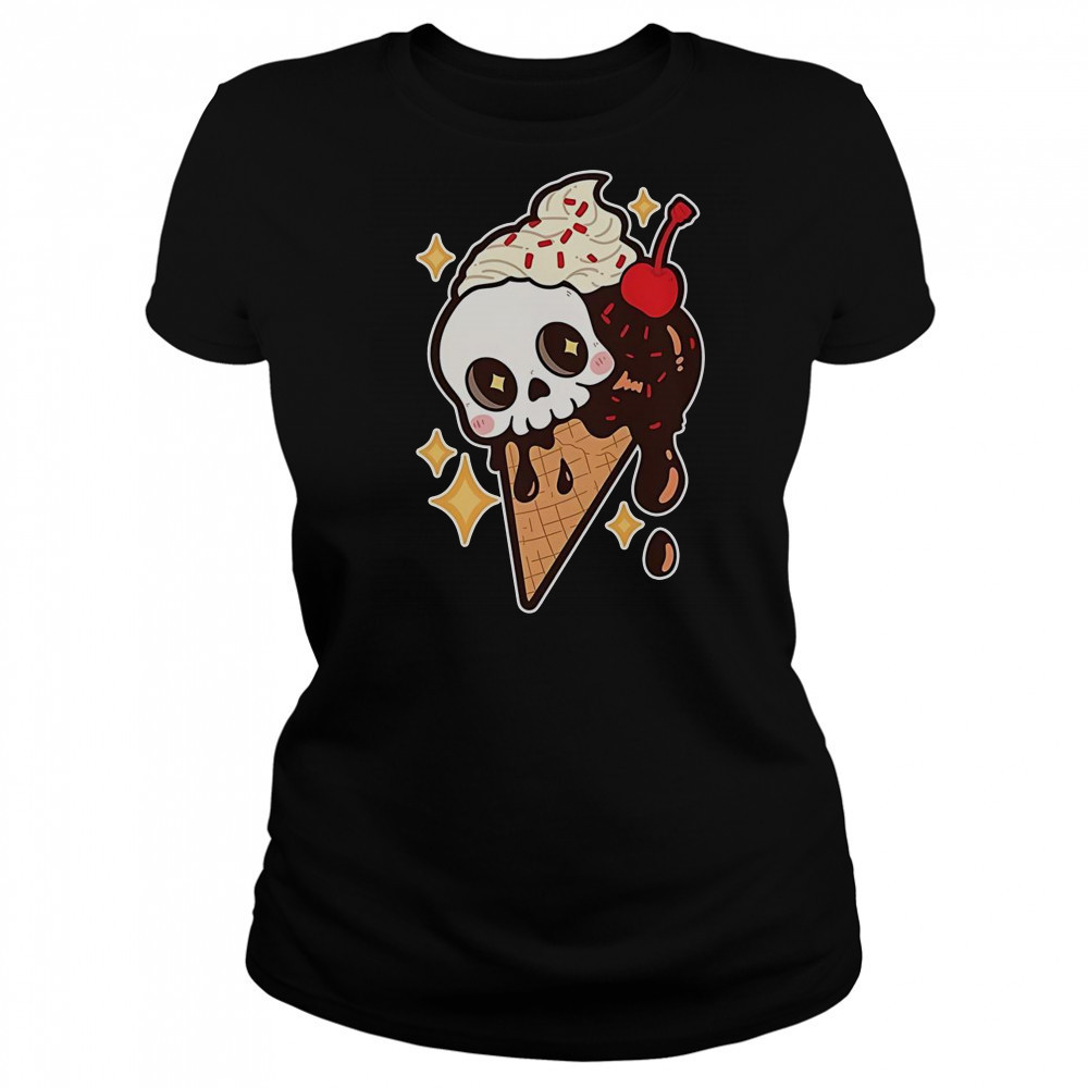 Spooky Summer Treat Ice Cream Skull T-Shirt Women's T-shirt