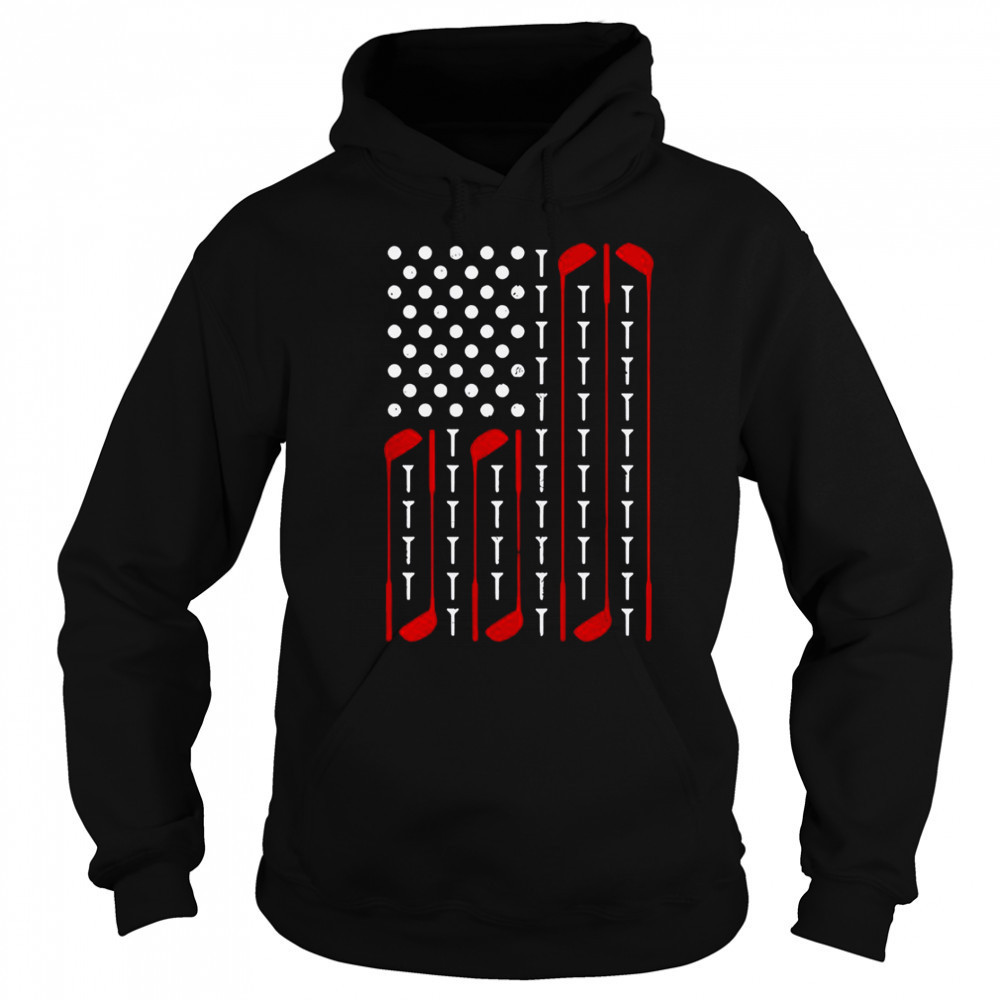 Golf American Flag T-Shirt Hoodie