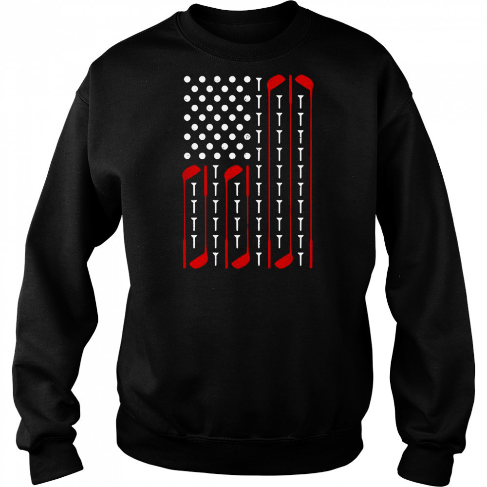 Golf American Flag T-Shirt Sweatshirt