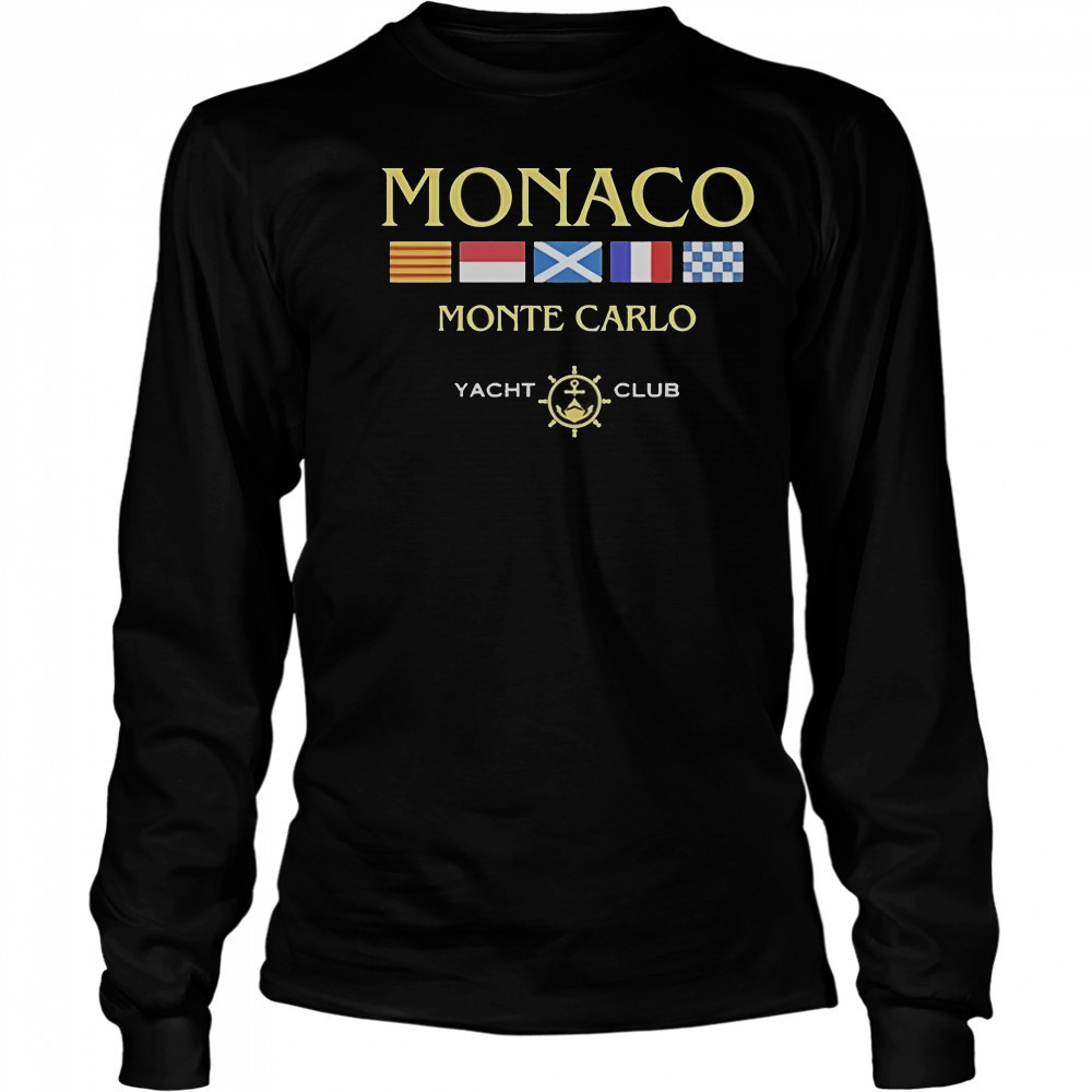 Organic Starboy Monaco Yacht Club Flags T-Shirt Long Sleeved