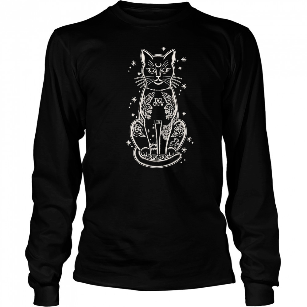Two Crow Tattoo Cat T-shirt Long Sleeved