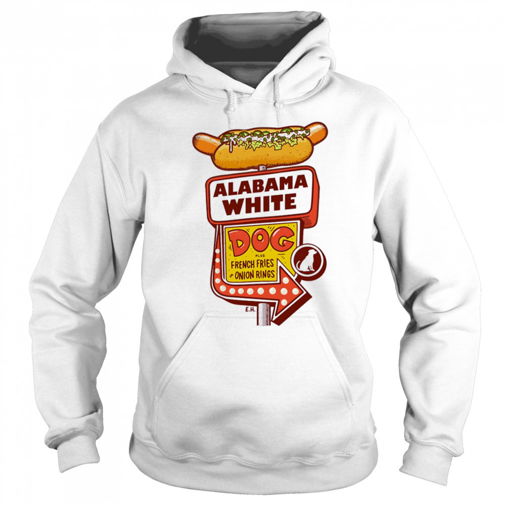 Alabama White dog plush French fries or onion rings shirt Hoodie