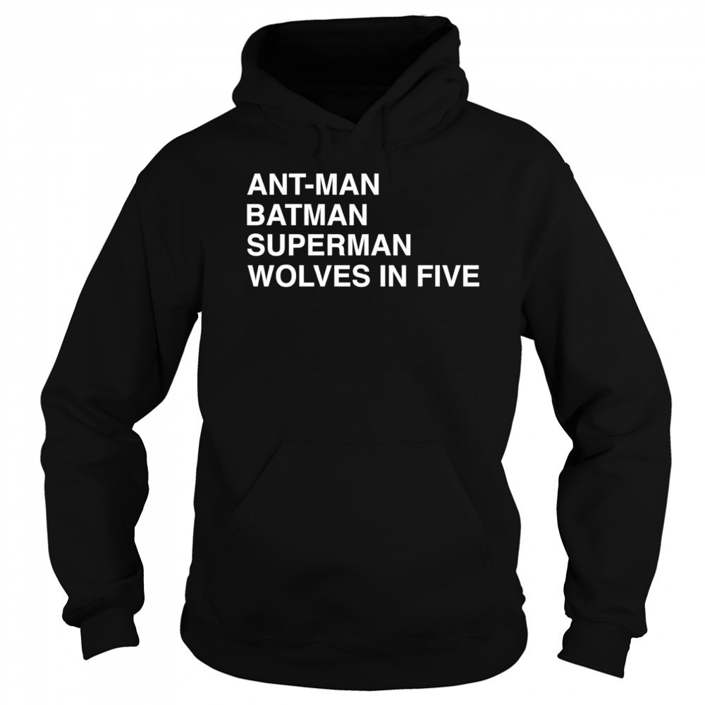 Ant-Man Batman Superman Wolves In Five shirt Hoodie