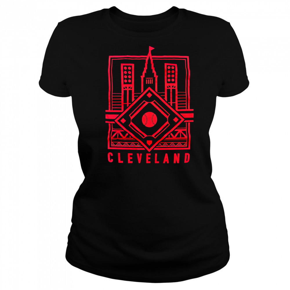 Cleveland Baseball Diamond Linework shirt Women's T-shirt