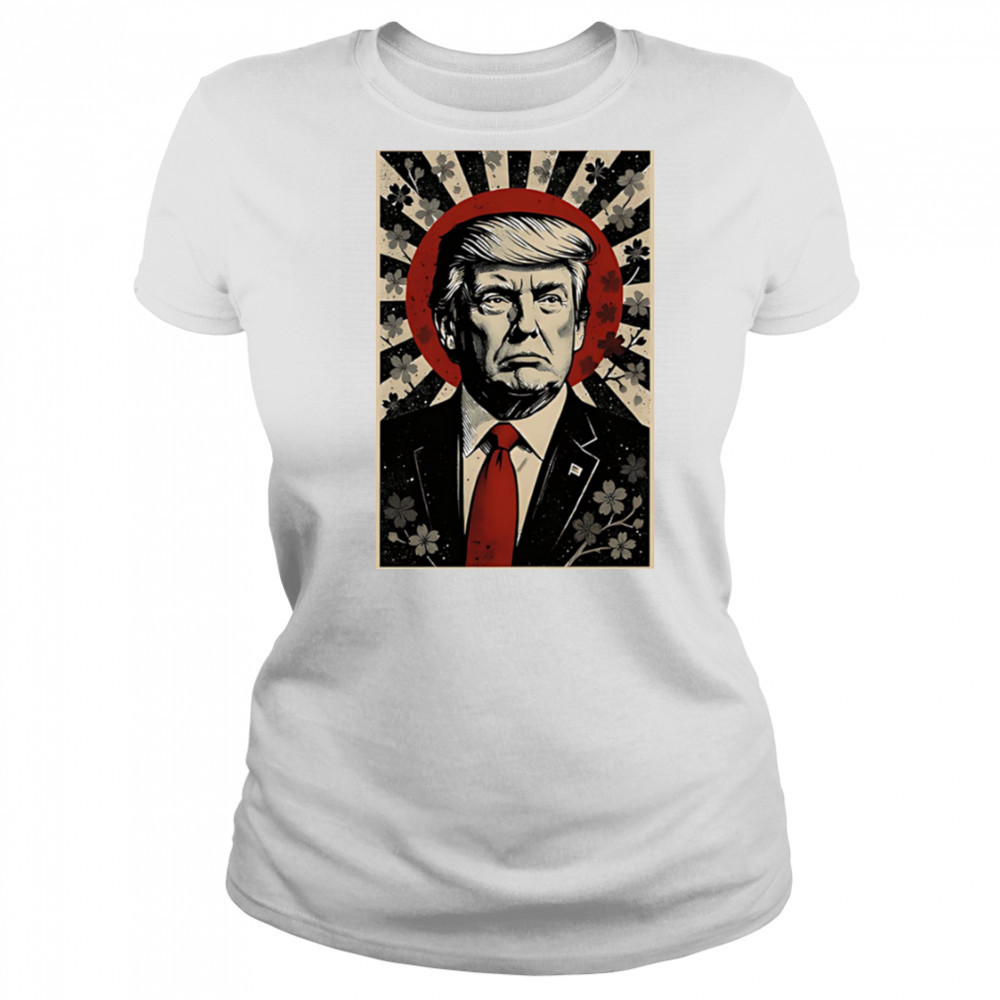 Donald Trump Rising Sun Power Cherry Blossom Propaganda shirt Women's T-shirt