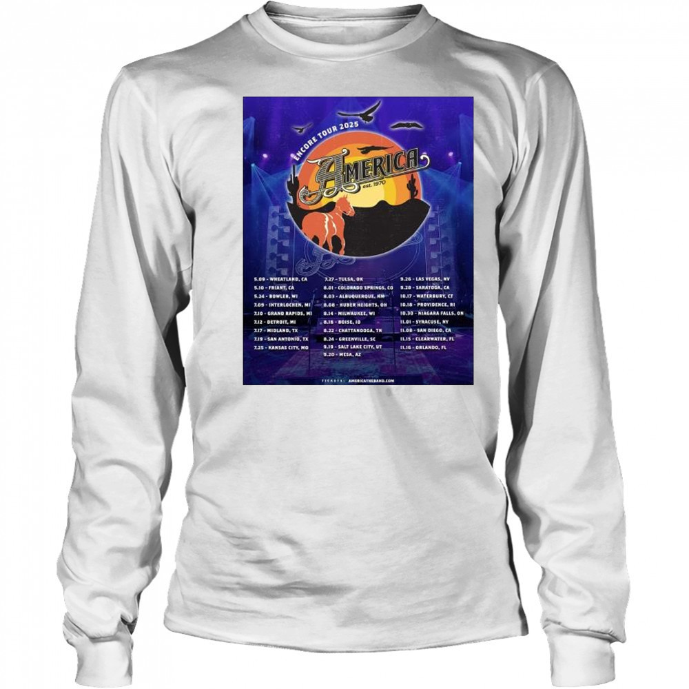 Encore Tour 2025 America est. 1970 Bowler, WI on Saturday May 24 t-shirt Long Sleeved