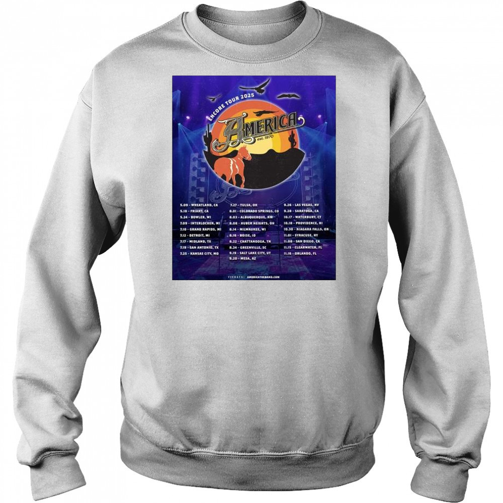 Encore Tour 2025 America est. 1970 Bowler, WI on Saturday May 24 t-shirt Sweatshirt