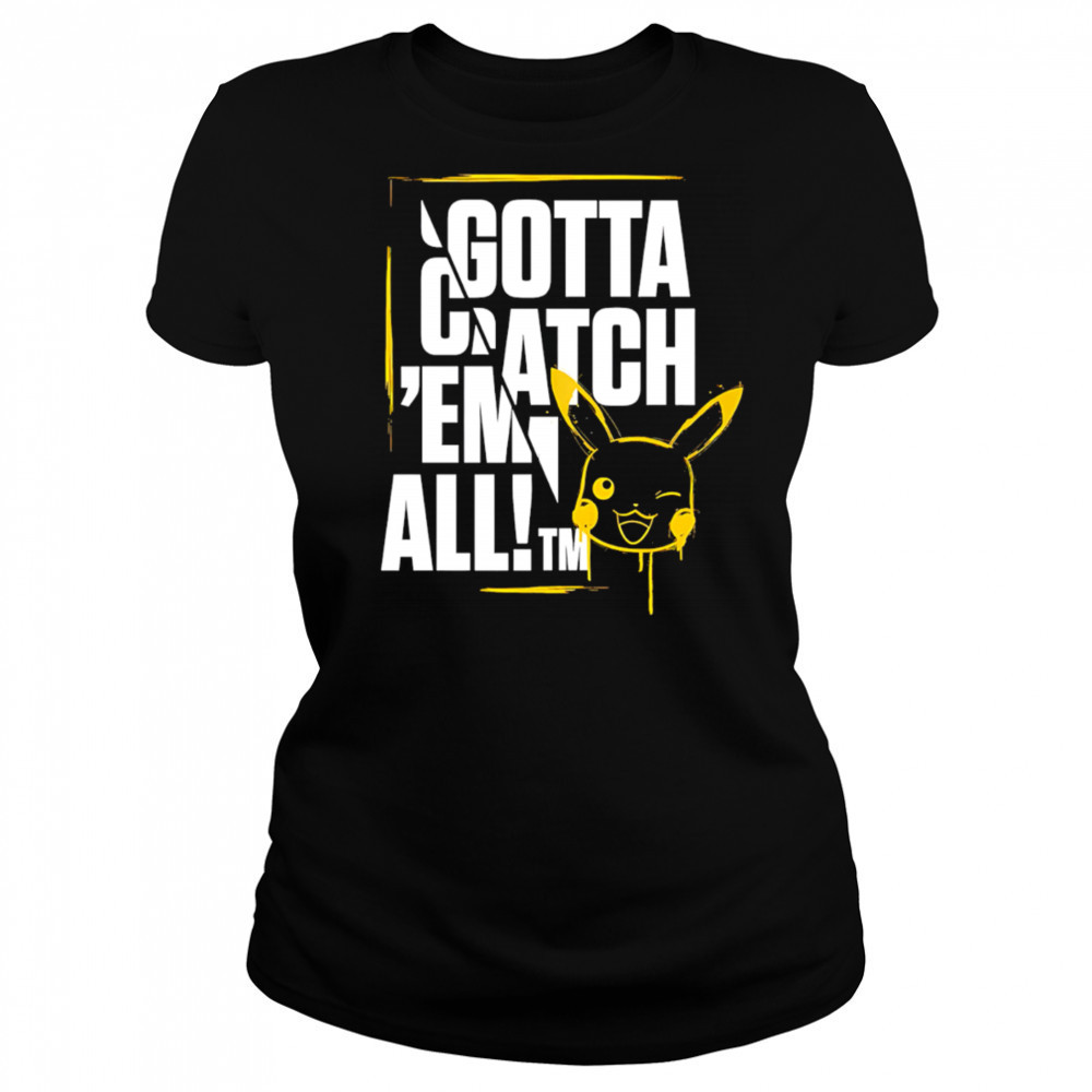 Gotta Catch Em All Pikachu Art Cropped Graphic shirt Women's T-shirt