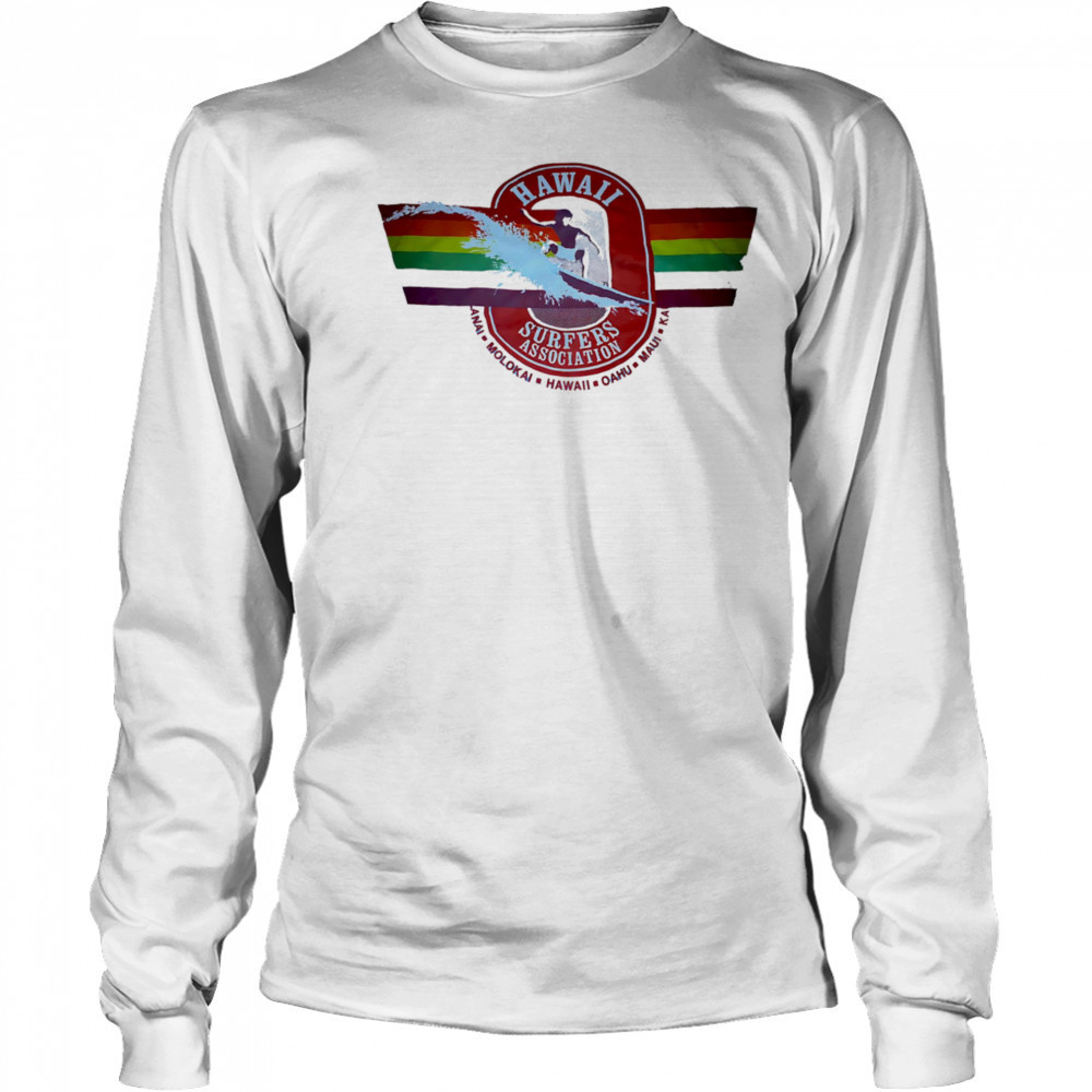 Hawaii Surfers E Associations logo vintage shirt Long Sleeved