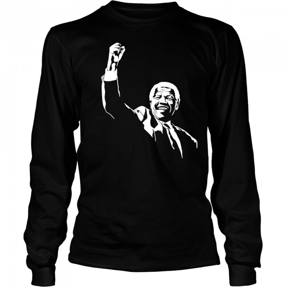 Nelson Mandela raise hand shirt Long Sleeved