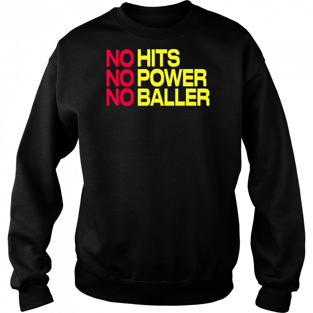 No Hits No Power No Baller shirt Sweatshirt