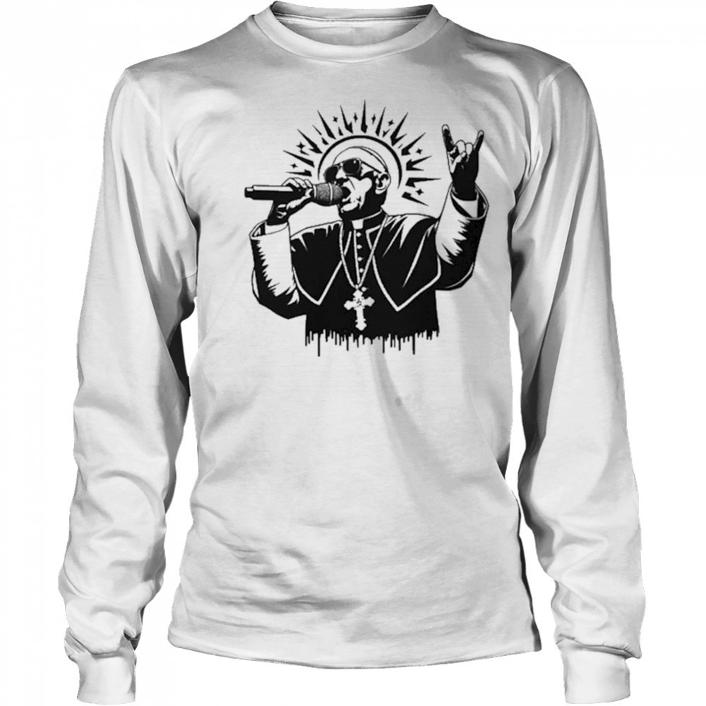 Pope Francis Metal T-shirt Long Sleeved