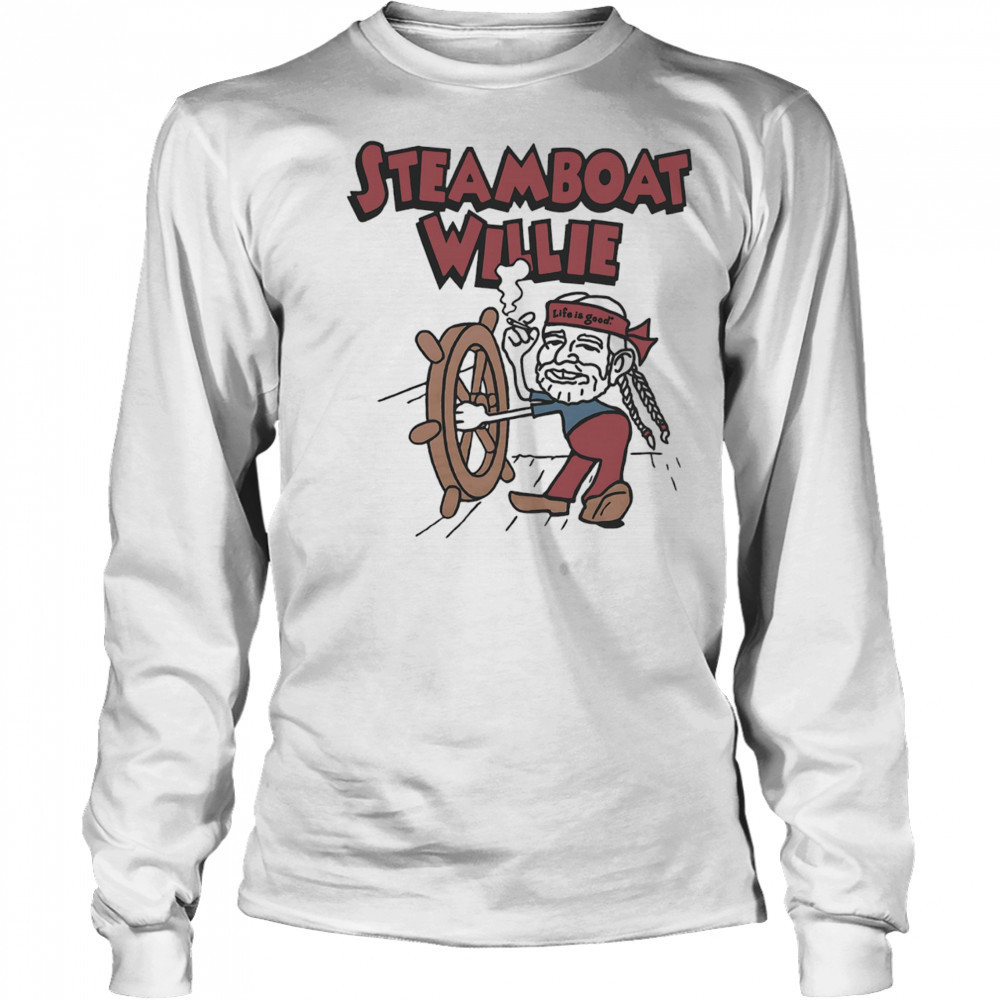 Steamboat Willie Nelson smoking shirt Long Sleeved