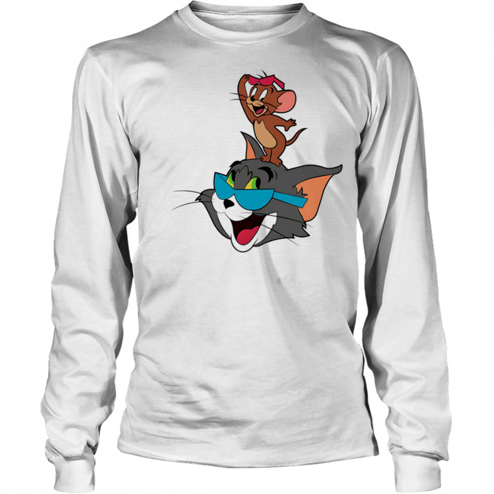 Tom and Jerry in Sunglasses funny shirt Long Sleeved