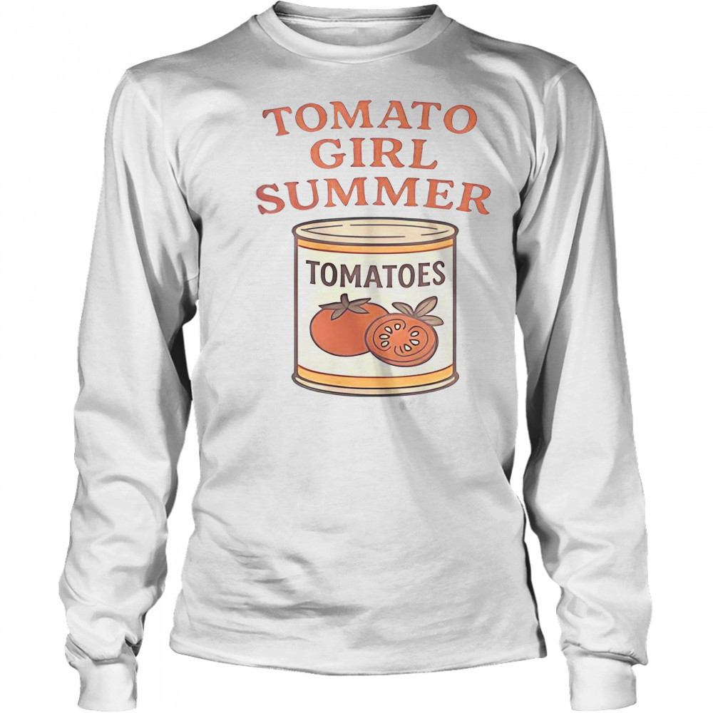Tomato Girl Summer Vintage Jar Graphic T-Shirt Long Sleeved