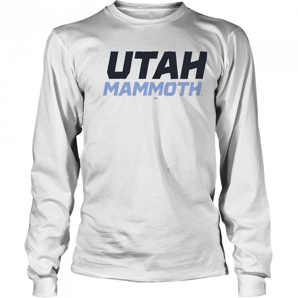 Utah Mammoth Wordmark Logo T-Shirt Long Sleeved