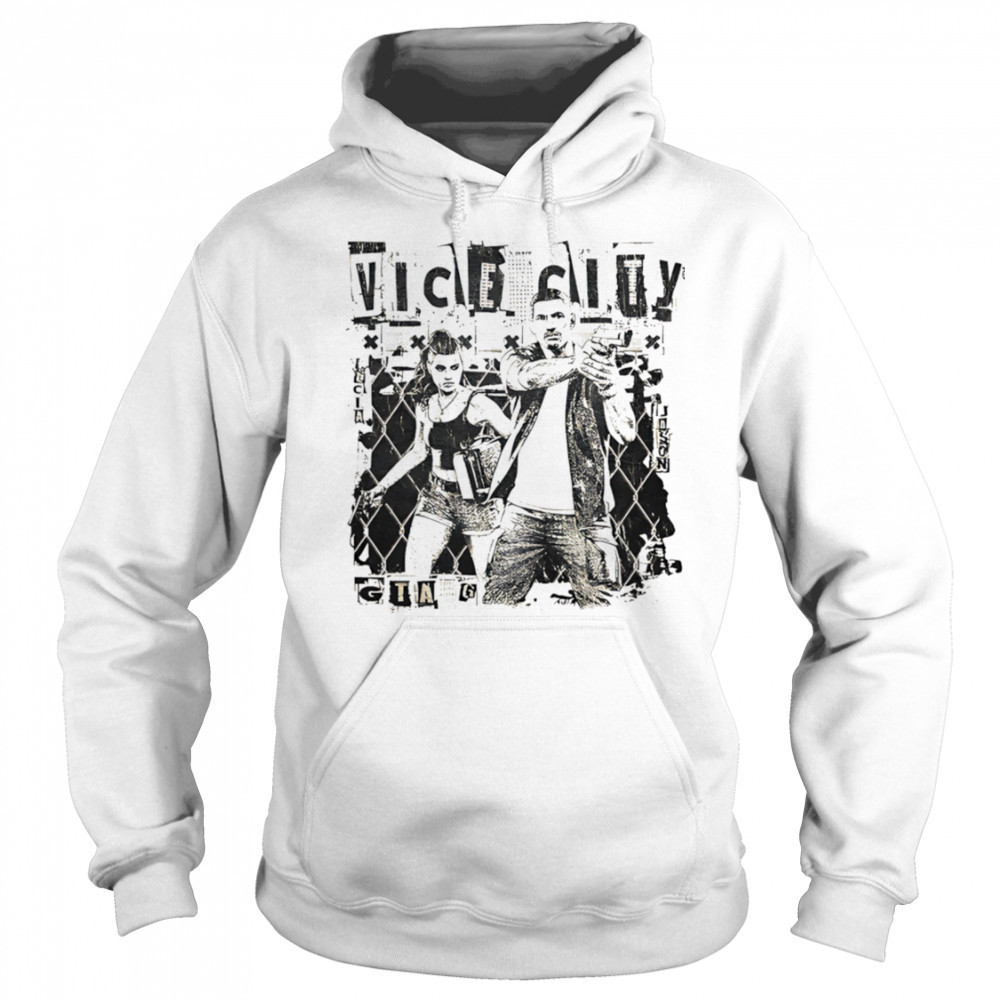 Vice City Gtag vintage black white shirt Hoodie
