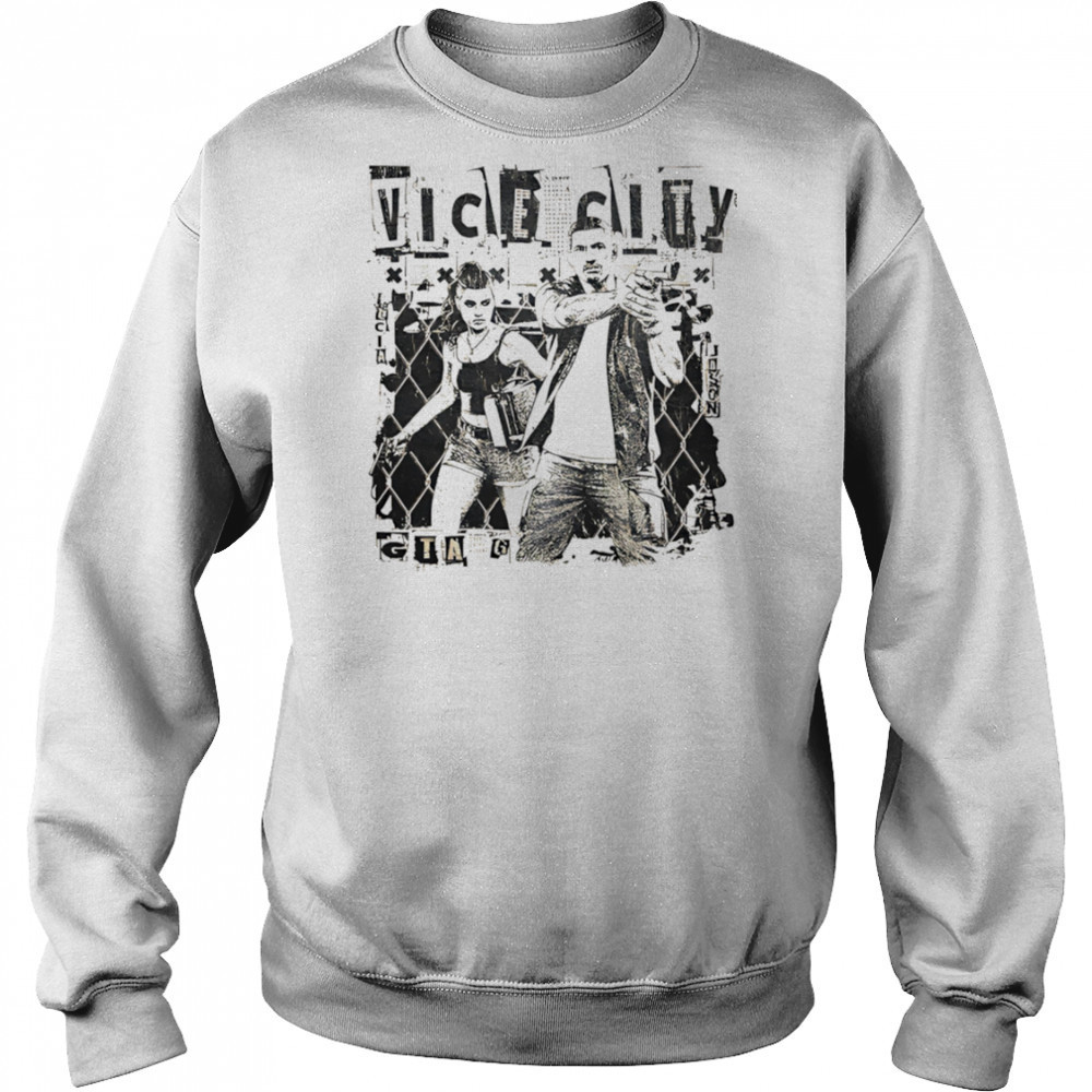 Vice City Gtag vintage black white shirt Sweatshirt